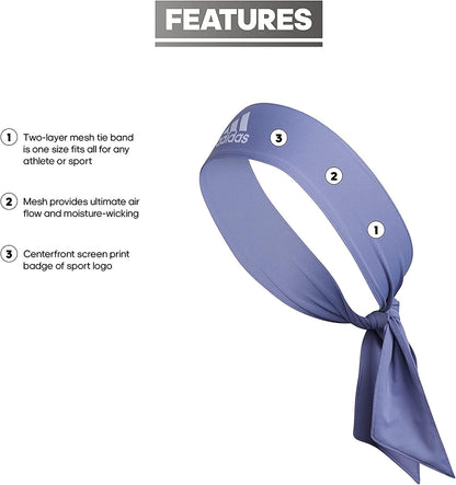 Adidas Womens Alphaskin Tie Headband Apparel & Accessories > Clothing Accessories > Bandanas & Headties adidas   