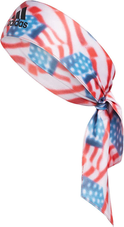 Adidas Womens Alphaskin Tie Headband Apparel & Accessories > Clothing Accessories > Bandanas & Headties adidas Americana Blur/Black One Size 