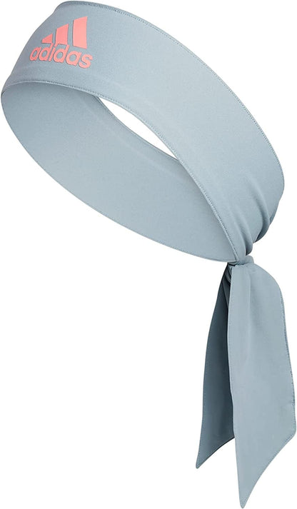Adidas Womens Alphaskin Tie Headband Apparel & Accessories > Clothing Accessories > Bandanas & Headties adidas Magic Grey/Acid Red One Size 