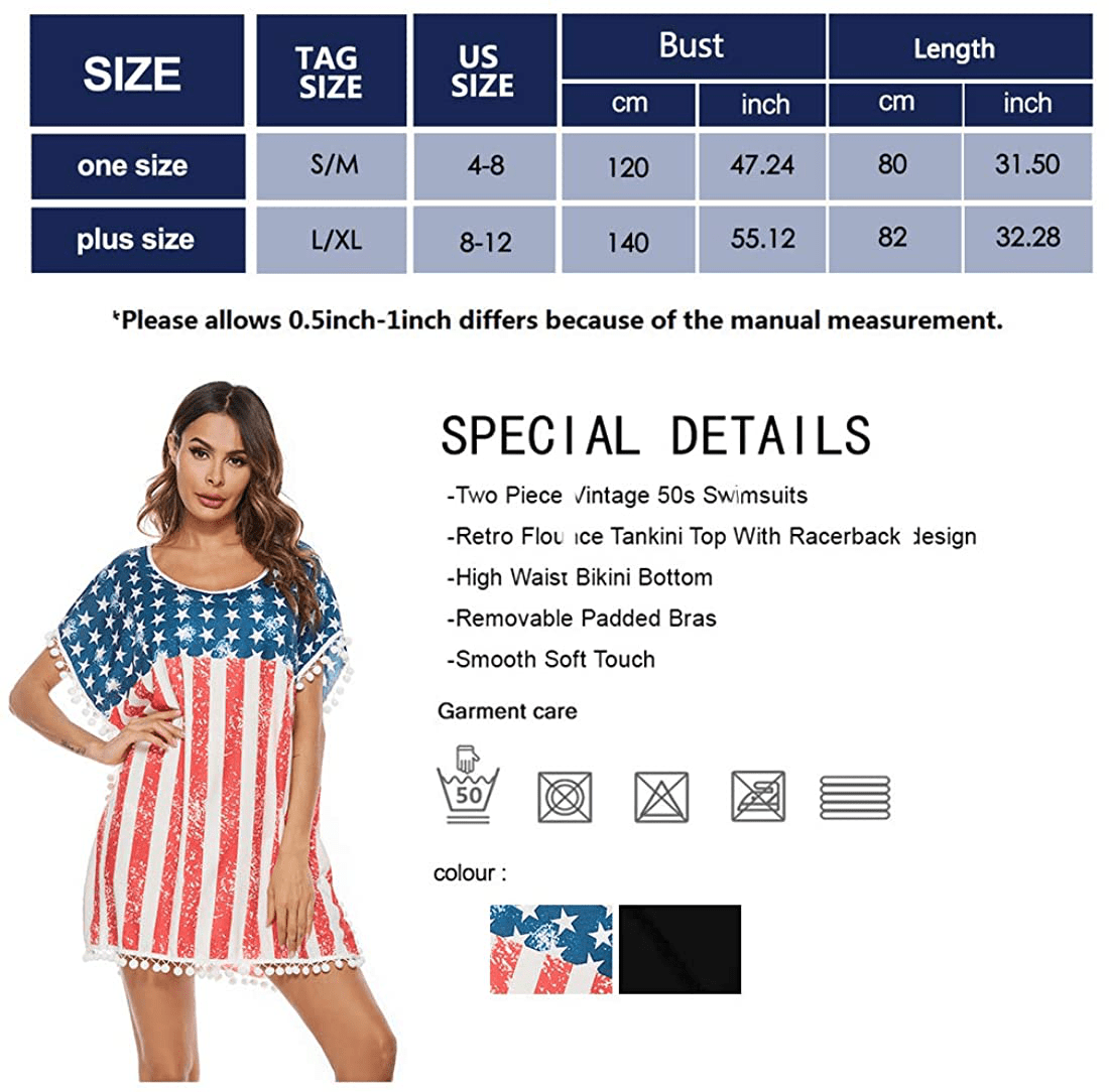 Adisputent Womens Swimsuits Cover Ups Crochet Chiffon Beach Cover Bathing Suit Bikini Wear Coverups Dress Apparel & Accessories > Clothing > Swimwear Kylie Max   