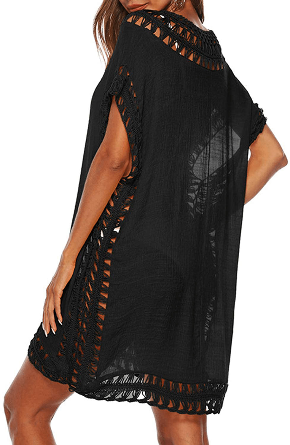 Adisputent Womens Swimsuits Cover Ups Crochet Chiffon Beach Cover Bathing Suit Bikini Wear Coverups Dress Apparel & Accessories > Clothing > Swimwear Kylie Max   