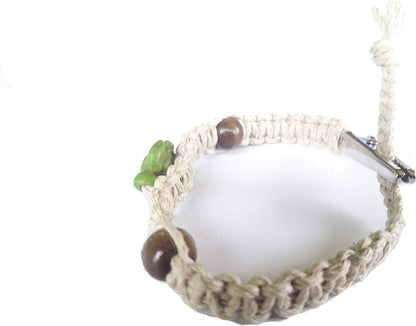 Adjustable Alligator Clip Beaded Green Turtle Hemp Bracelet - Handmade Apparel & Accessories > Jewelry > Bracelets Hempnotic Jewelry   