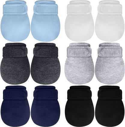 Adjustable Baby Mittens No Scratch Newborn Cotton Breathable Gloves Warm Baby Mitts for Boys Kids Apparel & Accessories > Clothing Accessories > Gloves & Mittens Newcotte Multiple Color 6 