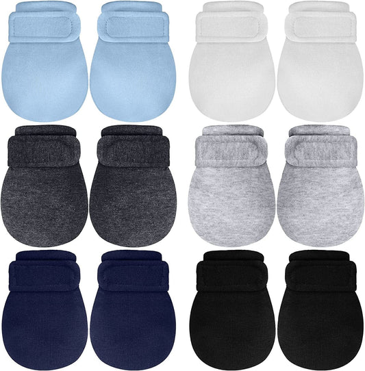 Adjustable Baby Mittens No Scratch Newborn Cotton Breathable Gloves Warm Baby Mitts for Boys Kids Apparel & Accessories > Clothing Accessories > Gloves & Mittens Newcotte Multiple Color 6 
