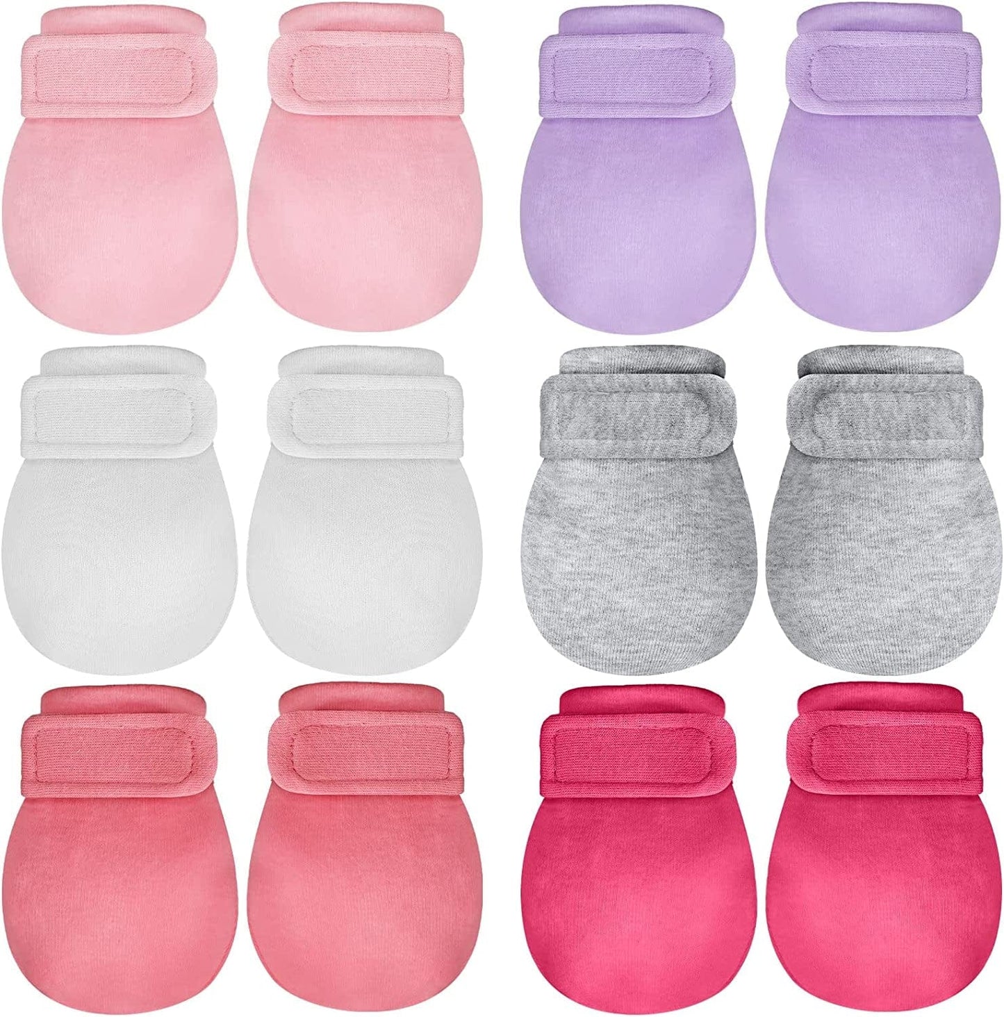 Adjustable Baby Mittens No Scratch Newborn Cotton Breathable Gloves Warm Baby Mitts for Boys Kids Apparel & Accessories > Clothing Accessories > Gloves & Mittens Newcotte Fresh Colors 6 