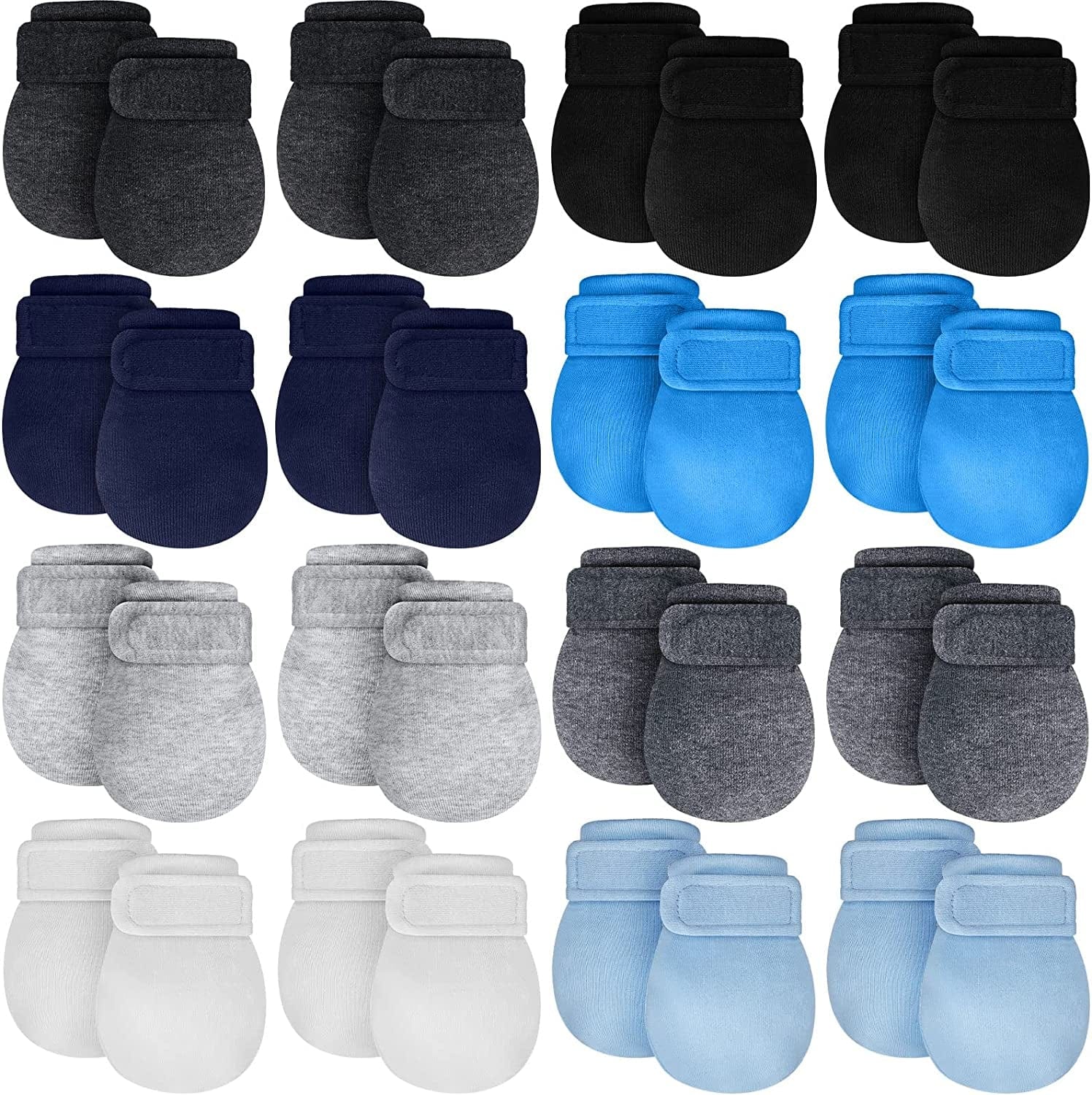 Adjustable Baby Mittens No Scratch Newborn Cotton Breathable Gloves Warm Baby Mitts for Boys Kids Apparel & Accessories > Clothing Accessories > Gloves & Mittens Newcotte Classic Color 16 