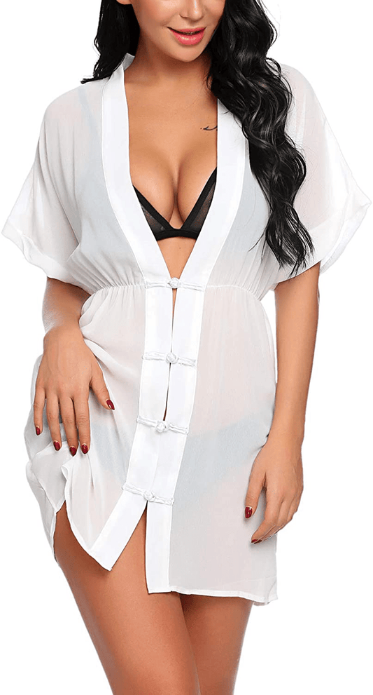 ADOME Swimsuit Cover Ups for Women Chiffon Kimono Bikini Coverup Swimwear Beachwear Apparel & Accessories > Clothing > Swimwear Kylie Max   