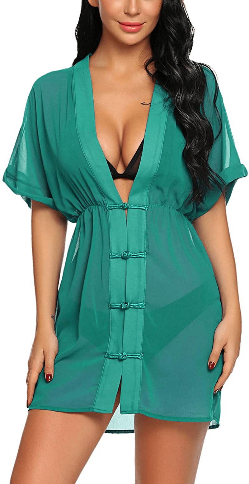 ADOME Swimsuit Cover Ups for Women Chiffon Kimono Bikini Coverup Swimwear Beachwear Apparel & Accessories > Clothing > Swimwear Kylie Max   