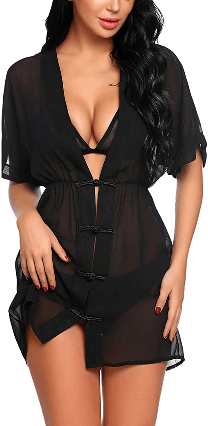 ADOME Swimsuit Cover Ups for Women Chiffon Kimono Bikini Coverup Swimwear Beachwear Apparel & Accessories > Clothing > Swimwear Kylie Max   