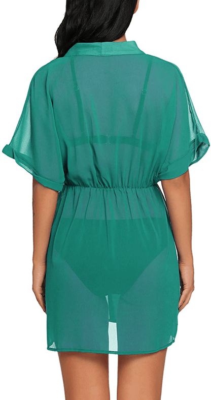 ADOME Swimsuit Cover Ups for Women Chiffon Kimono Bikini Coverup Swimwear Beachwear Apparel & Accessories > Clothing > Swimwear Kylie Max   