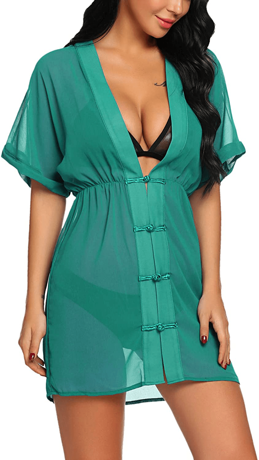 ADOME Swimsuit Cover Ups for Women Chiffon Kimono Bikini Coverup Swimwear Beachwear Apparel & Accessories > Clothing > Swimwear Kylie Max   