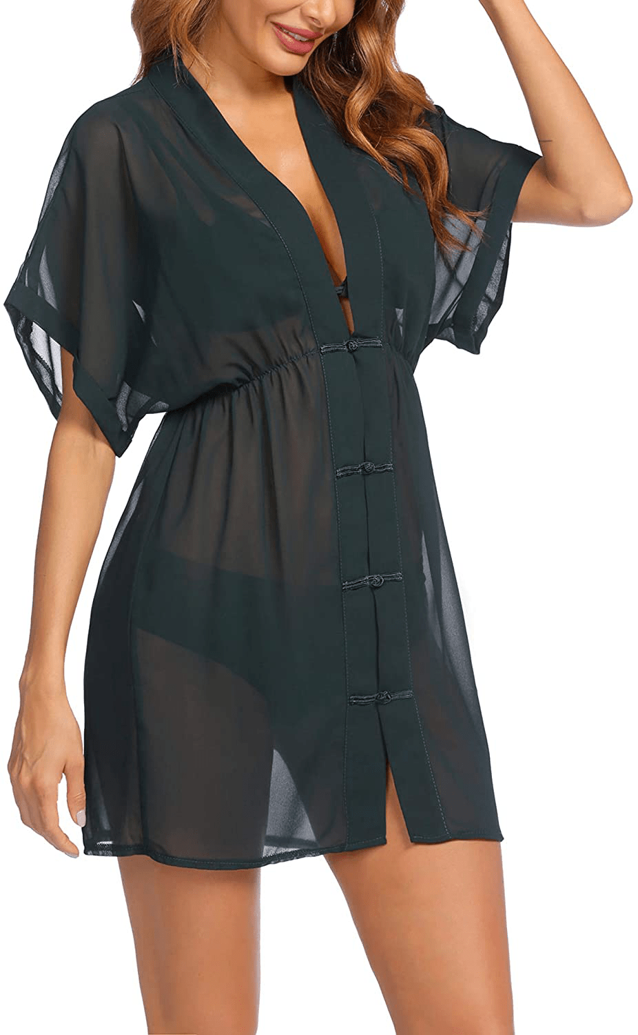 ADOME Swimsuit Cover Ups for Women Chiffon Kimono Bikini Coverup Swimwear Beachwear Apparel & Accessories > Clothing > Swimwear Kylie Max   