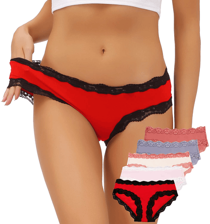 ADOVAKKER Women'S Underwear Low Rise Lady Micro Smooth Breathable Briefs Hipster Panties Multipack Apparel & Accessories > Clothing > Underwear & Socks > Underwear ADOVAKKER Multicolor T Medium 