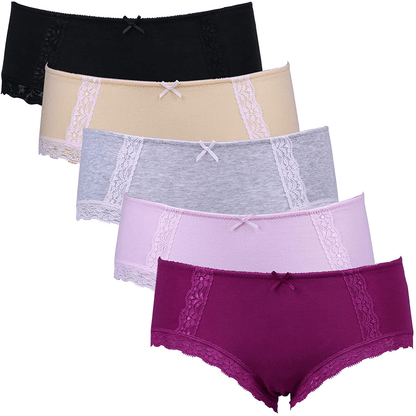 ADOVAKKER Womens Thong Cotton Sexy Lace Panties Underwear Pack Apparel & Accessories > Clothing > Underwear & Socks > Underwear ADOVAKKER   