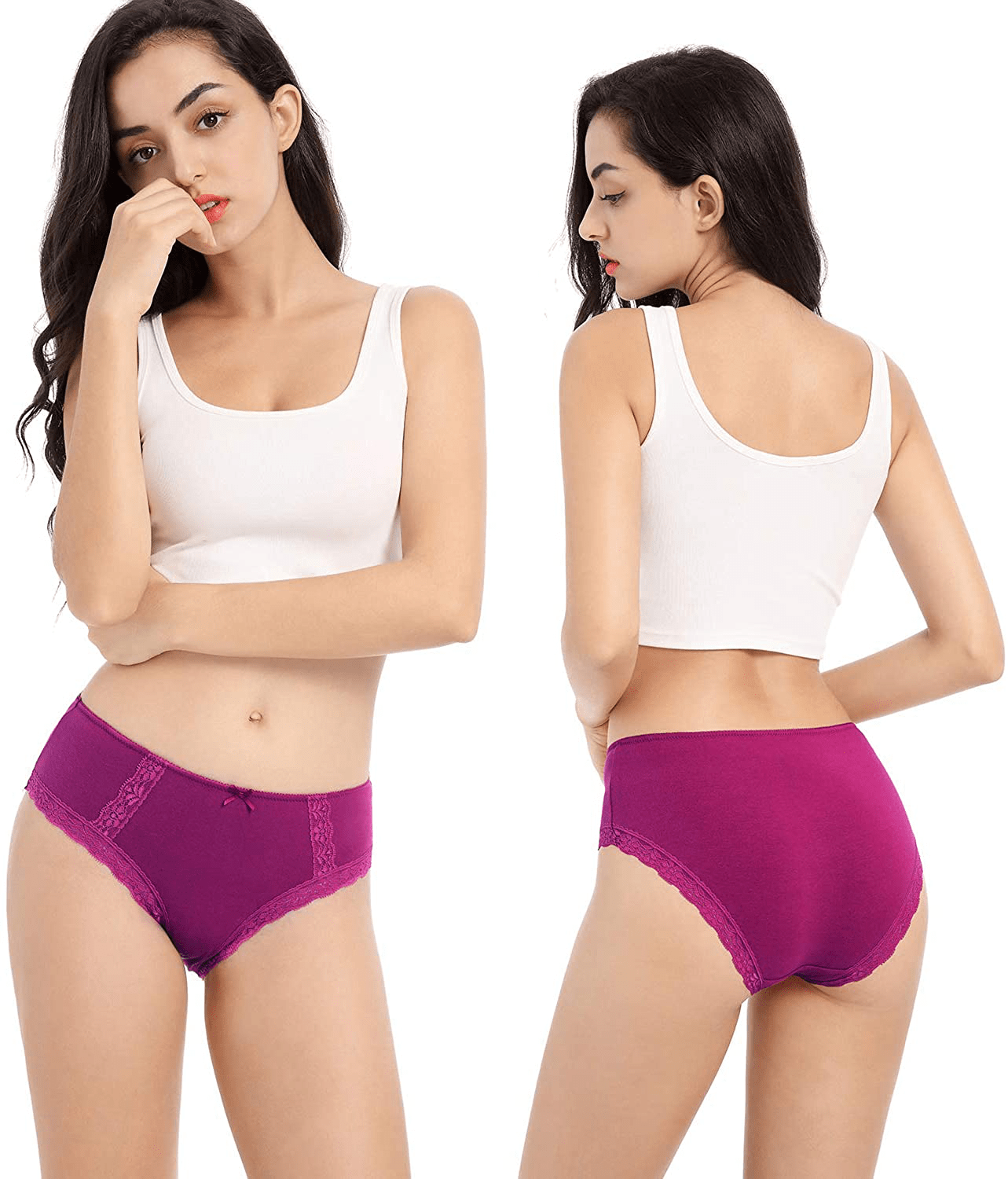 ADOVAKKER Womens Thong Cotton Sexy Lace Panties Underwear Pack Apparel & Accessories > Clothing > Underwear & Socks > Underwear ADOVAKKER   