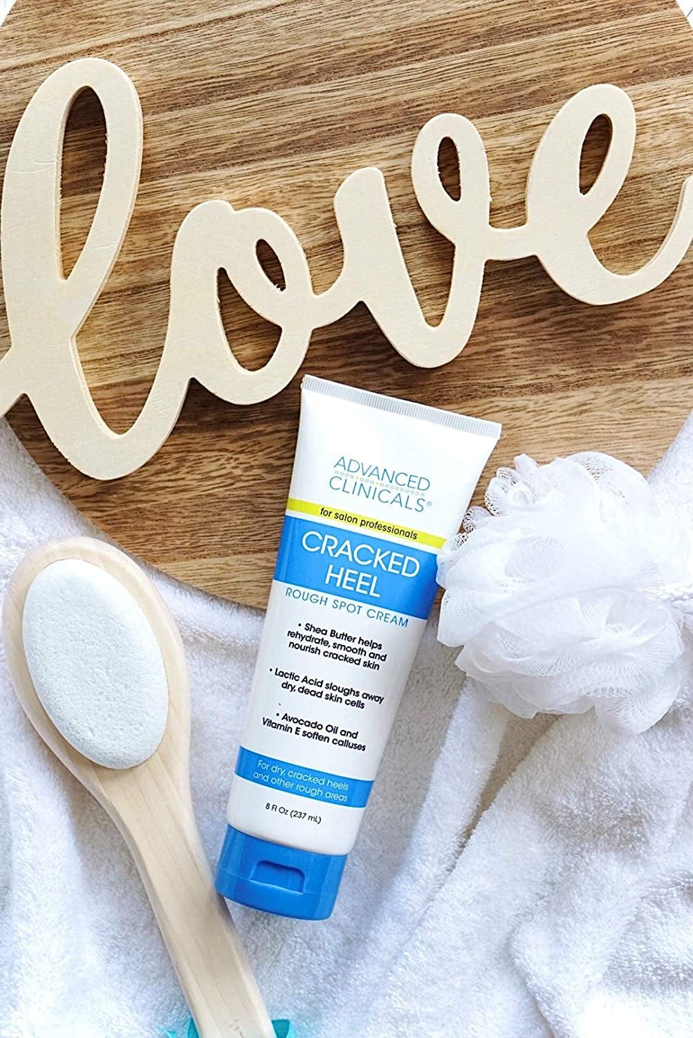 Advanced Clinicals Cracked Heel Foot Cream Moisturizer Lotion W/ Shea Butter, Skin Care Moisturizing Cream Helps Heal Dry Cracked Heels, Rough Spots, Calluses, & Dry Skin on Feet, Large 8 Fl Oz Health & Beauty > Personal Care > Foot Care Advanced Clinicals   