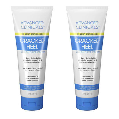 Advanced Clinicals Cracked Heel Foot Cream Moisturizer Lotion W/ Shea Butter, Skin Care Moisturizing Cream Helps Heal Dry Cracked Heels, Rough Spots, Calluses, & Dry Skin on Feet, Large 8 Fl Oz Health & Beauty > Personal Care > Foot Care Advanced Clinicals Cracked Heel Foot Cream 8 Fl Oz (Pack of 2) 
