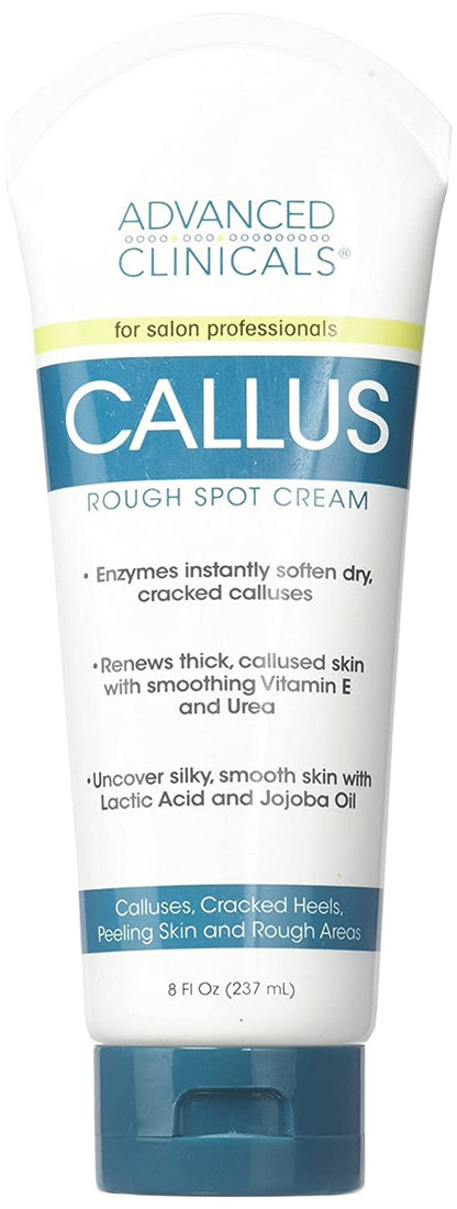 Advanced Clinicals Cracked Heel Foot Cream Moisturizer Lotion W/ Shea Butter, Skin Care Moisturizing Cream Helps Heal Dry Cracked Heels, Rough Spots, Calluses, & Dry Skin on Feet, Large 8 Fl Oz Health & Beauty > Personal Care > Foot Care Advanced Clinicals Callus Foot Lotion 8 Fl Oz (Pack of 1) 