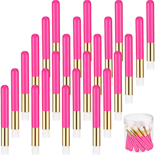 ADXCO 24 Pieces Lash Shampoo Brushes Facial Cleansing Brushes Cosmetic Eyelash Extension Peel off Blackhead Brush Remover Tool Cleansing Brush Nose Pore (Hot Pink) Health & Beauty > Personal Care > Cosmetics > Cosmetic Tools > Makeup Tools ADXCO Hot Pink  