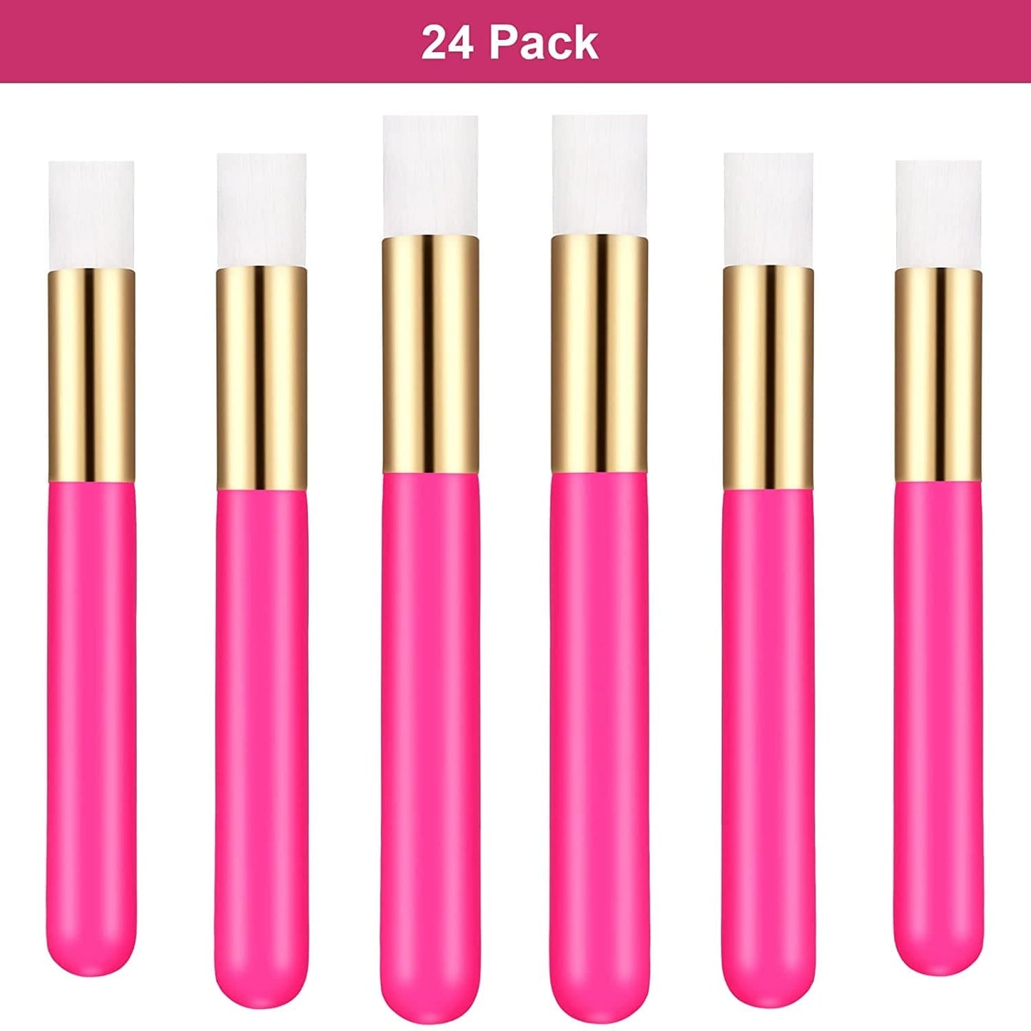 ADXCO 24 Pieces Lash Shampoo Brushes Facial Cleansing Brushes Cosmetic Eyelash Extension Peel off Blackhead Brush Remover Tool Cleansing Brush Nose Pore (Hot Pink) Health & Beauty > Personal Care > Cosmetics > Cosmetic Tools > Makeup Tools ADXCO   