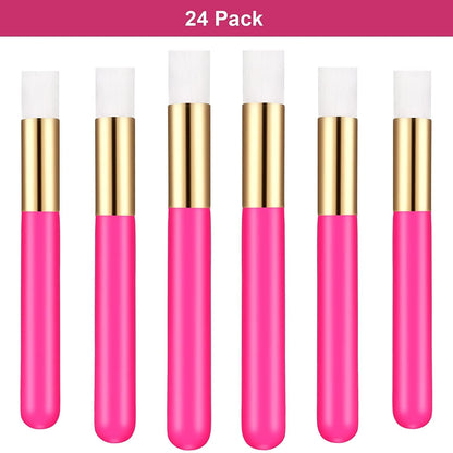 ADXCO 24 Pieces Lash Shampoo Brushes Facial Cleansing Brushes Cosmetic Eyelash Extension Peel off Blackhead Brush Remover Tool Cleansing Brush Nose Pore (Hot Pink) Health & Beauty > Personal Care > Cosmetics > Cosmetic Tools > Makeup Tools ADXCO   