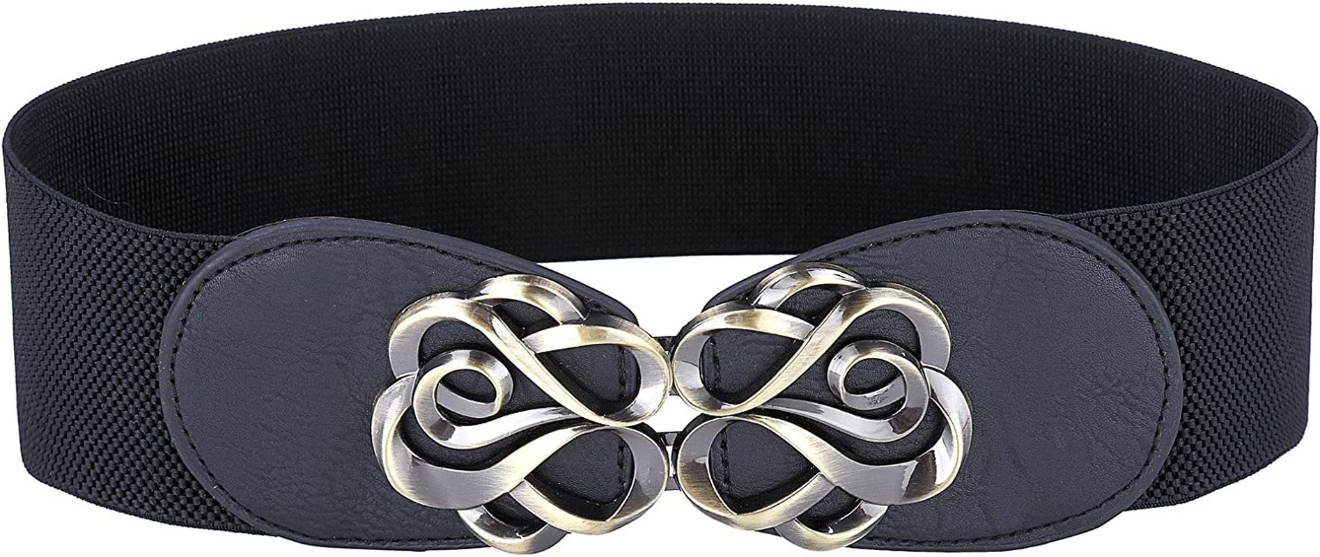 Women Stretchy Vintage Dress Belt Elastic Waist Cinch Belt CL413 Apparel & Accessories > Clothing Accessories > Belts GRACE KARIN Black (Cl0413-1) X-Large 