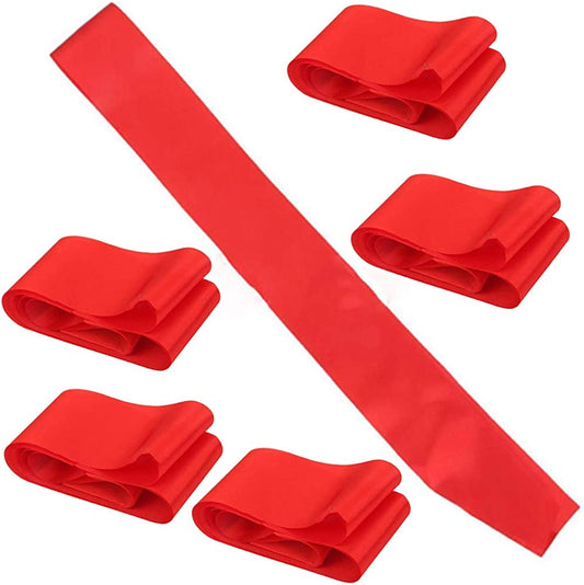 Lasenersm 6 Pieces Blank Satin Sashes Wedding Sash Plain Sashes Bridal Belts Party Decorations Sash Classic Ribbon Sash for DIY Wedding Hen Party, Red Apparel & Accessories > Clothing Accessories > Sashes lasenersm   