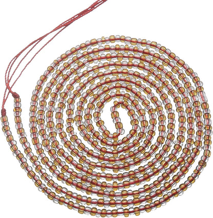 Taouzi Waist Beads for Women Colorful Beaded Body Chain Elastic String Waist Chain Beach Bikini Belly Chains Summer Jewelry for Women Girls Apparel & Accessories > Jewelry > Body Jewelry Taouzi Brown02  