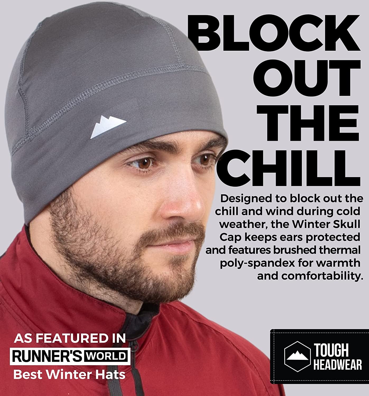 Skull Cap Helmet Liner Running Beanie - Winter Thermal under Helmet Cycling Head Hat - Ultimate Moisture Wicking Performance Apparel & Accessories > Clothing Accessories > Headwear Tough Headwear   