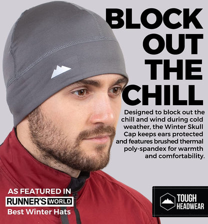 Skull Cap Helmet Liner Running Beanie - Winter Thermal under Helmet Cycling Head Hat - Ultimate Moisture Wicking Performance Apparel & Accessories > Clothing Accessories > Headwear Tough Headwear   