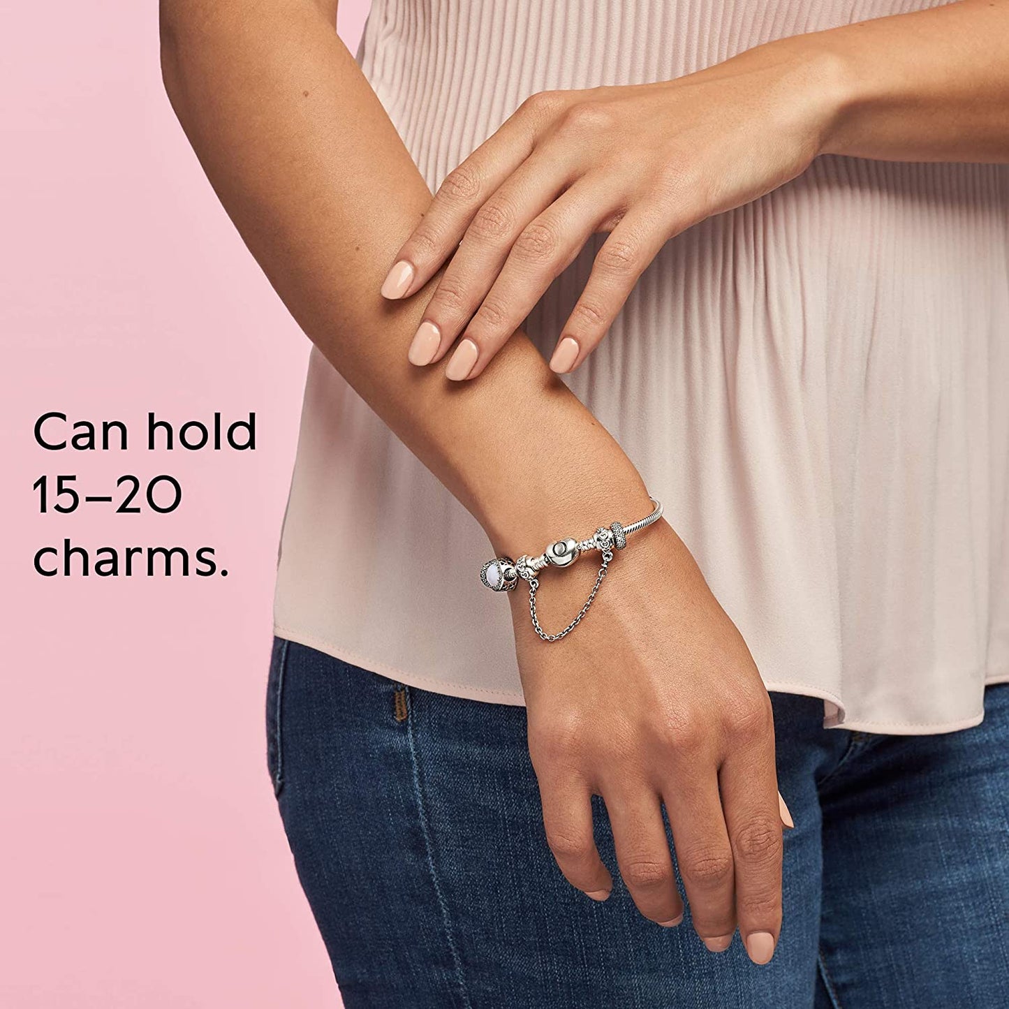 Pandora Jewelry Moments Heart Clasp Snake Chain Charm Bracelet Apparel & Accessories > Jewelry > Bracelets PANDORA   