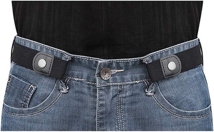No Buckle Invisible Elastic Stretch Belt for Men/Women Fits Waist 24-50In Father Day Gift Apparel & Accessories > Clothing Accessories > Belts XZQTIVE A Black/Black Buckle Fits waist size 24"-35" 