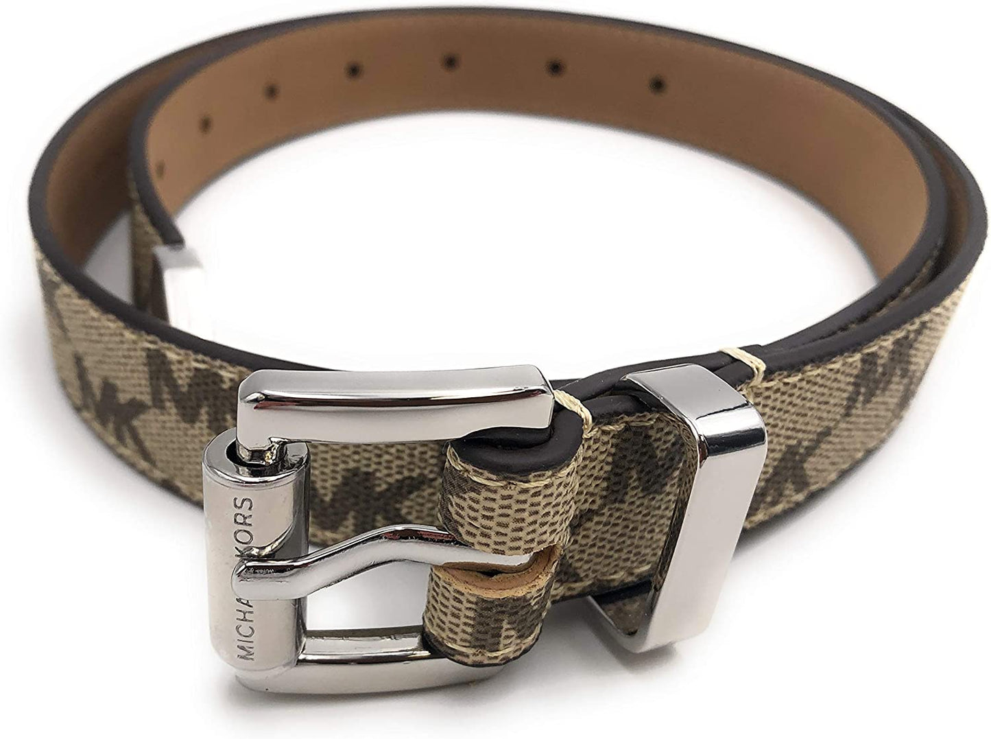 MICHAEL Michael Kors Belt with MK Logo Apparel & Accessories > Clothing Accessories > Belts Michael Michael Kors Solto Natural Medium 