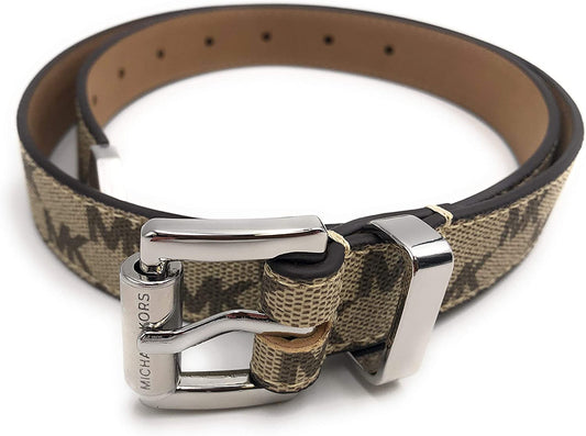 MICHAEL Michael Kors Belt with MK Logo Apparel & Accessories > Clothing Accessories > Belts Michael Michael Kors Solto Natural Medium 