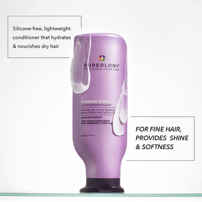Pureology Hydrate Sheer Nourishing Conditioner | for Fine, Dry Color Treated Hair | Sulfate-Free | Vegan Health & Beauty > Personal Care > Hair Care Pureology   