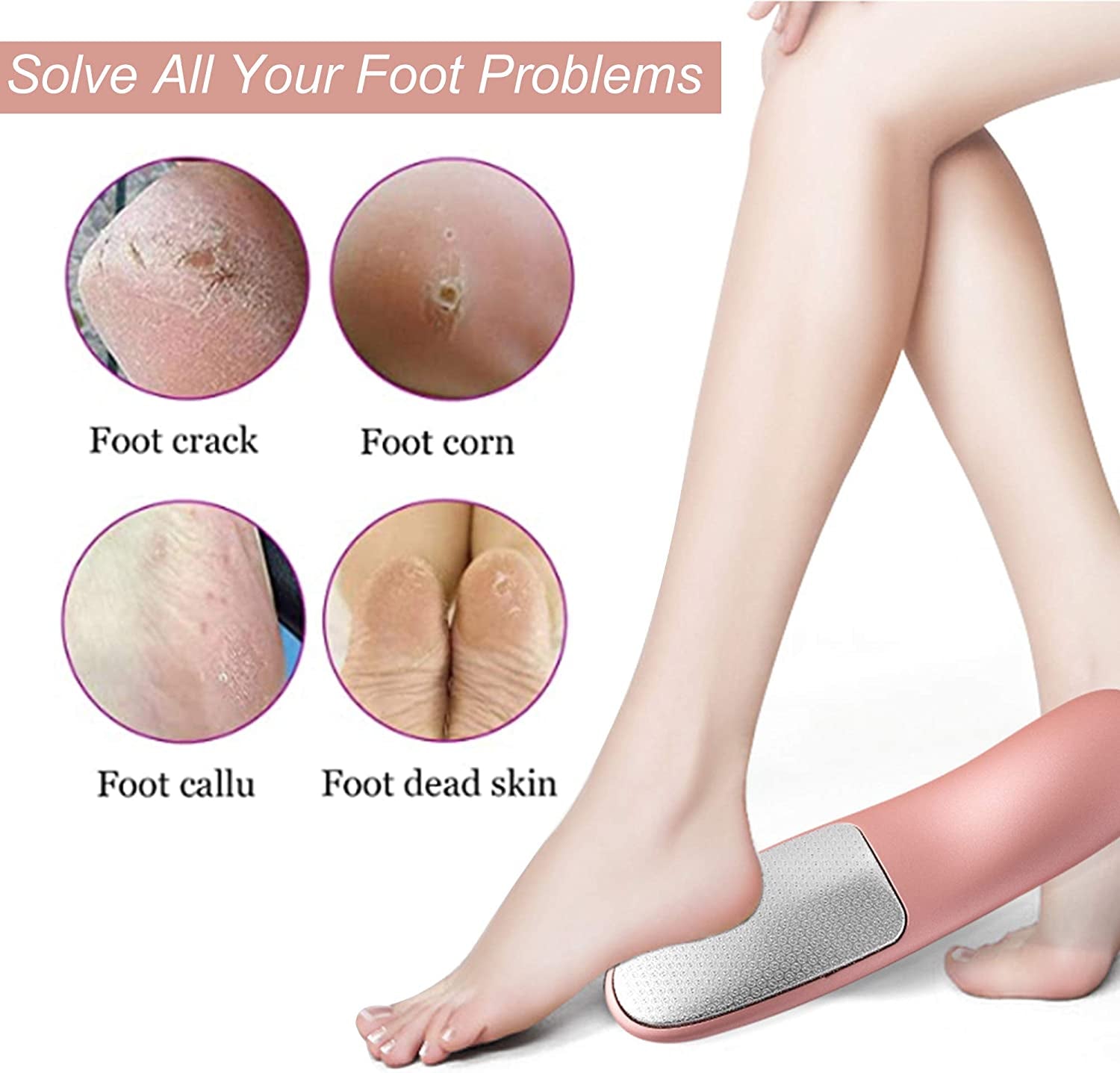 Foot Scrubber with Stand, Never-Cut-Your-Feet Foot File Callus Remover - Safe to Use | Comfortable Foot Scraper Feet Scrubber Dead Skin Remover, Best Home Pedicure Foot Care Tool, Used on Wet/Dry Feet Health & Beauty > Personal Care > Foot Care Weetiee   