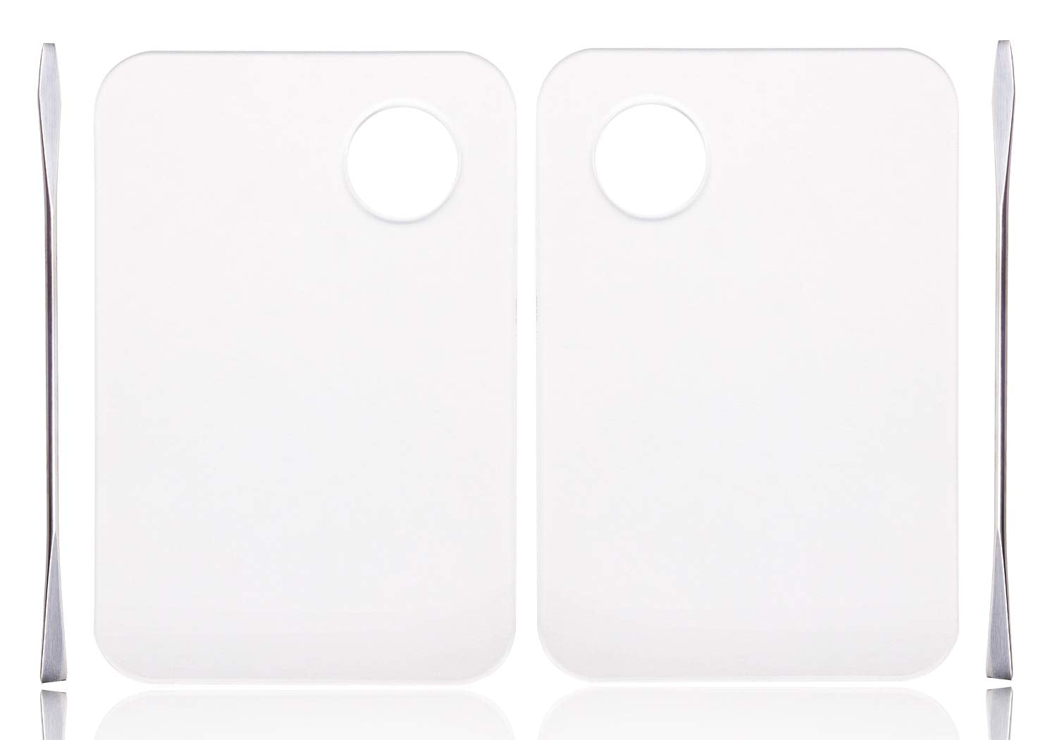 ONLYKXY 2 Pieces Makeup Palette and Spatula, Acrylic Cosmetic Palette, Nail Art Eye Shadow Lipsticks Mixing Makeup Tools Health & Beauty > Personal Care > Cosmetics > Cosmetic Tools > Makeup Tools ONLYKXY   