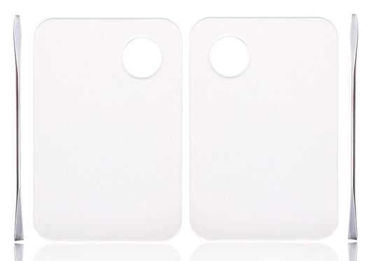 ONLYKXY 2 Pieces Makeup Palette and Spatula, Acrylic Cosmetic Palette, Nail Art Eye Shadow Lipsticks Mixing Makeup Tools Health & Beauty > Personal Care > Cosmetics > Cosmetic Tools > Makeup Tools ONLYKXY   