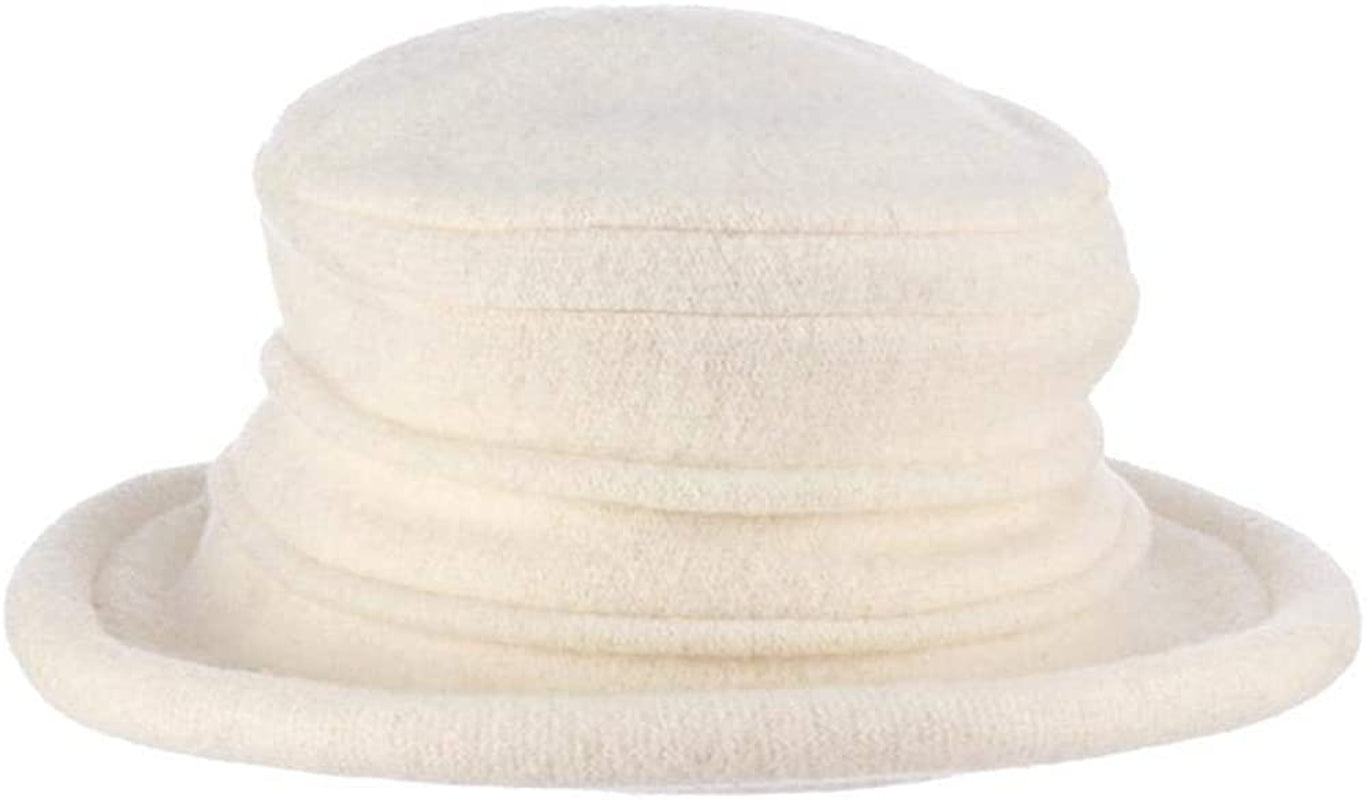 Scala Women'S Packable Boiled Wool Cloche Apparel & Accessories > Clothing Accessories > Headwear Scala Women's Accessories Ivory One Size 