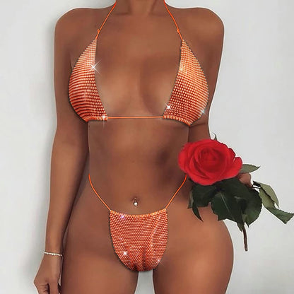 Earent Mesh Rhinestone Body Chain Set Beach Chest Belly Chains Crystal Bikini Nightclub Party Bra Breast Chains Rave Body Jewelry for Women and Girls (Silver) Apparel & Accessories > Jewelry > Body Jewelry EARENT Z1-Orange 1  