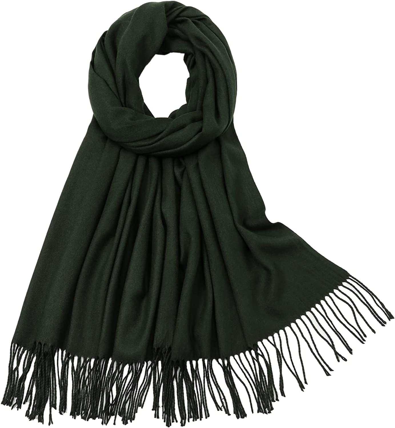 RIIQIICHY Women'S Scarf Pashmina Shawls and Wraps for Evening Dress Bridesmaid Wedding Bridal Winter Warm Long Large Scarves Apparel & Accessories > Clothing Accessories > Scarves & Shawls RIIQIICHY Army Green  