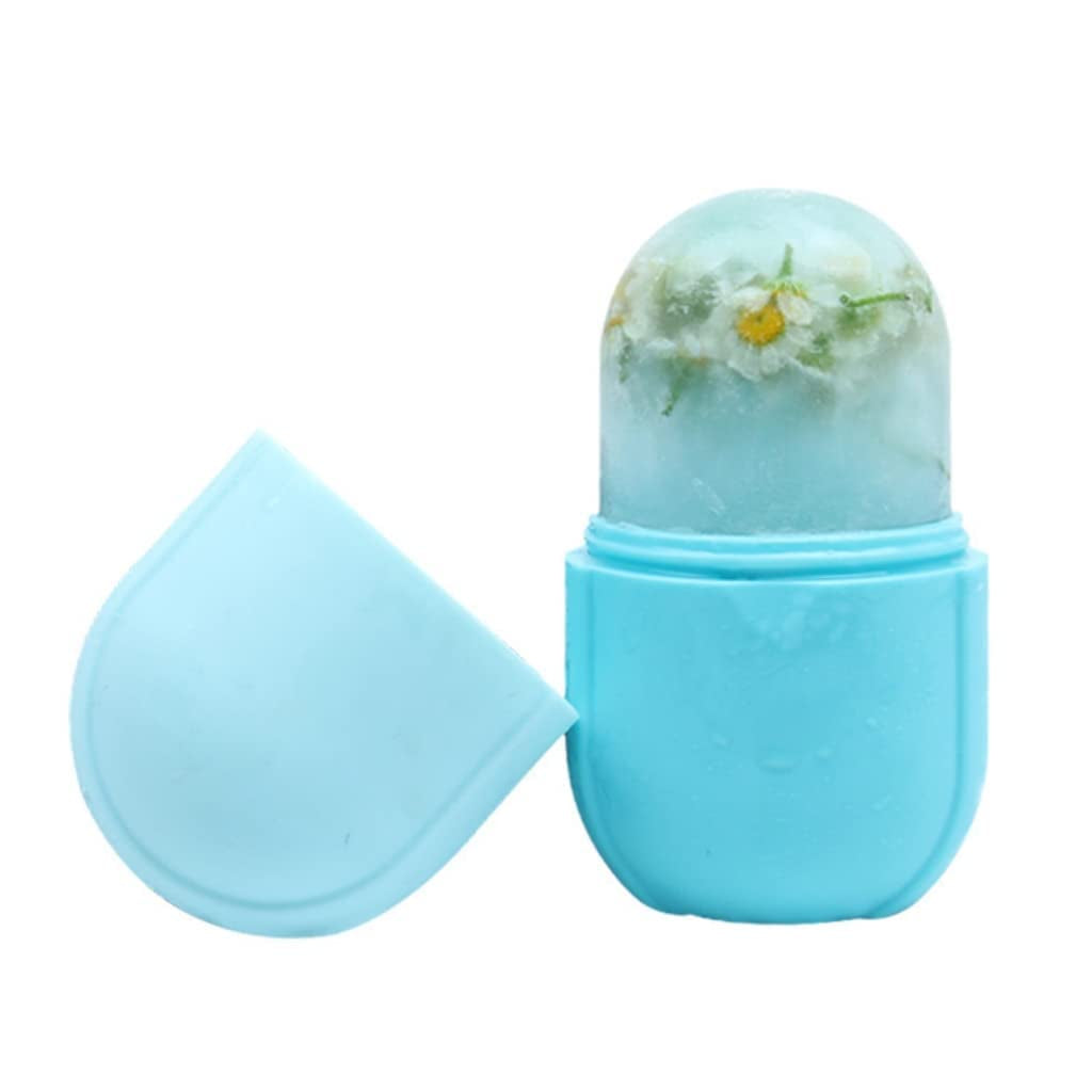 Ice Roller for Face,Reusable Ice Face Roller Skin Care Tools, Face Massage, Silicone Ice Mold for Face Beauty Health & Beauty > Personal Care > Cosmetics > Cosmetic Tools > Skin Care Tools zengxiaoyun blue  