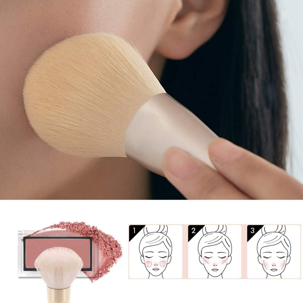 Powder Brush - Large Powder Brush - Rose Gold Powder Blush Brush Professional Make up Brush Large Cosmetics Makeup Brushes Foundation Make up Tool - Chrome Powder Brush Health & Beauty > Personal Care > Cosmetics > Cosmetic Tools > Makeup Tools ReNext   