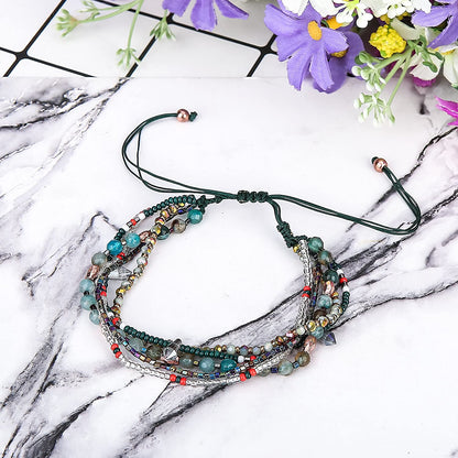 Joya Gift Handmade Adjustable Wrap Bracelet Bohemian String Braided Beads Anklets Gifts for Women Girls Apparel & Accessories > Jewelry > Anklets JOYA GIFT   