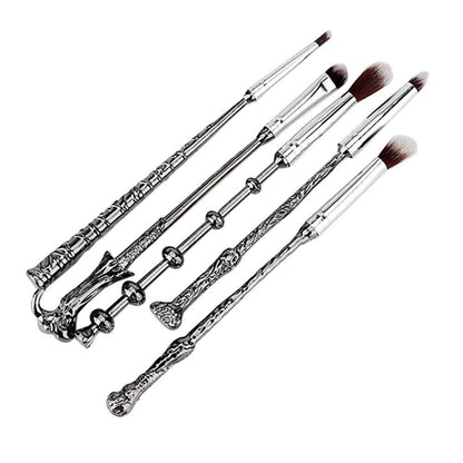 Harry Potter Makeup Brushes Kit 5Pcs with Bag Magic Wizard Wand Metal Make up Brush Set Tool for Foundation Powder Concealers Eye Shadows Eyeliner Blending Eyeshadow Face Pencil Lip Palette Beauty Health & Beauty > Personal Care > Cosmetics > Cosmetic Tools > Makeup Tools YIXIANG   