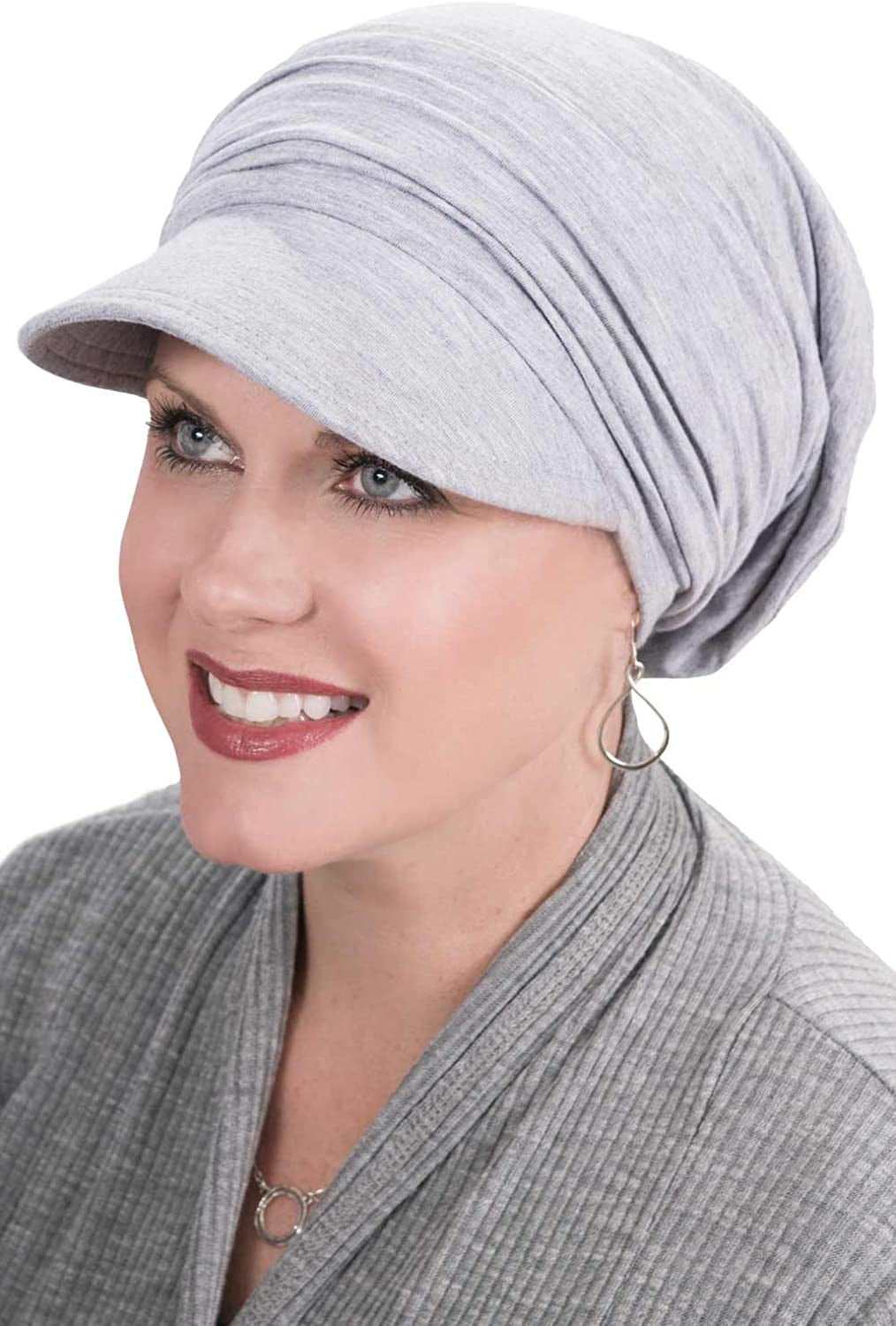 Cardani Slouchy Newsboy Hat - Viscose from Bamboo Slouch Caps for Women Apparel & Accessories > Clothing Accessories > Headwear Cardani Luxury Bamboo - Grey Heather One Size 