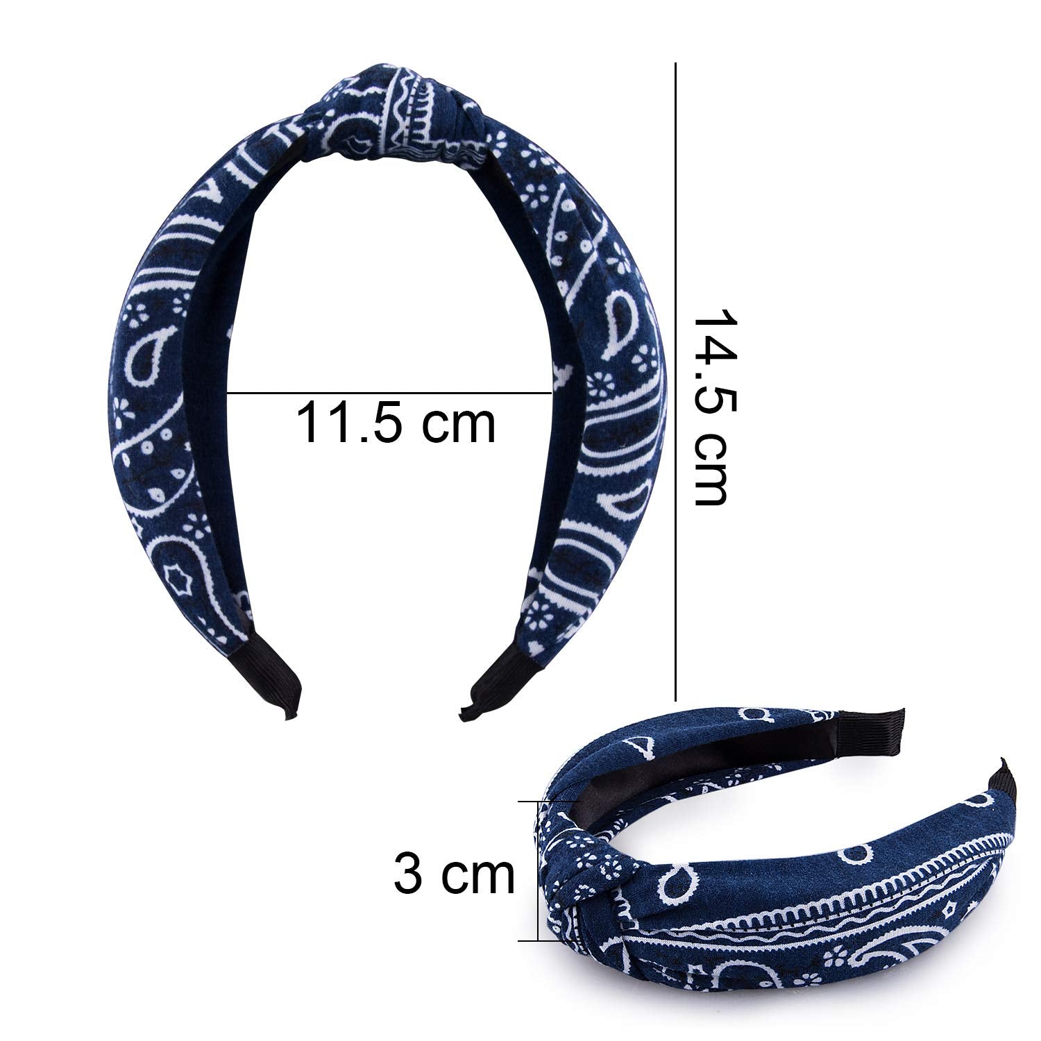 Duufin 6 Pieces Top Knot Headband Paisley Boho Headbands Vintage Cross Knotted Headbands Twisted Knot Headbands for Women and Girls Apparel & Accessories > Clothing Accessories > Bandanas & Headties Duufin   