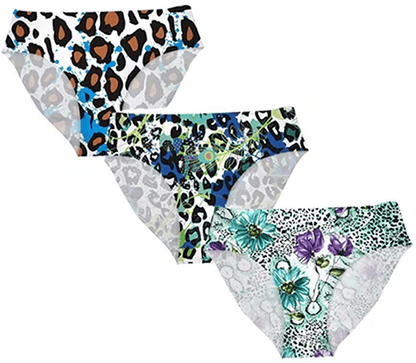 AFPANQZ Womens Underwear Mid Waist Brief Ladies Panties Seamless Breathable Lingerie 3 Pack plus Size Apparel & Accessories > Clothing > Underwear & Socks > Underwear AFPANQZ Leopard Large 