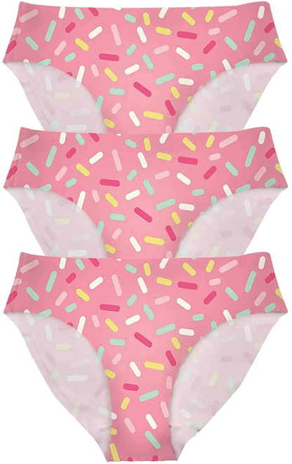 AFPANQZ Womens Underwear Mid Waist Brief Ladies Panties Seamless Breathable Lingerie 3 Pack plus Size Apparel & Accessories > Clothing > Underwear & Socks > Underwear AFPANQZ Pink Small 