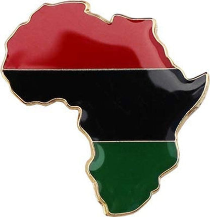 African American (Continent) - Cutout Lapel Pin